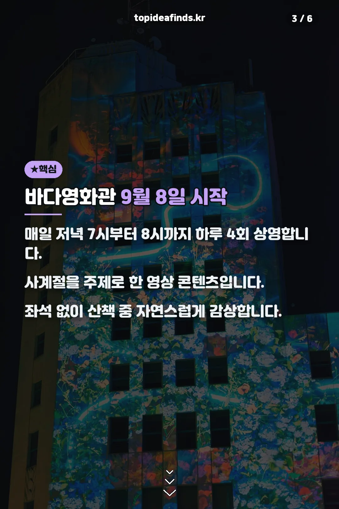 바다영화관 운영시간 정리