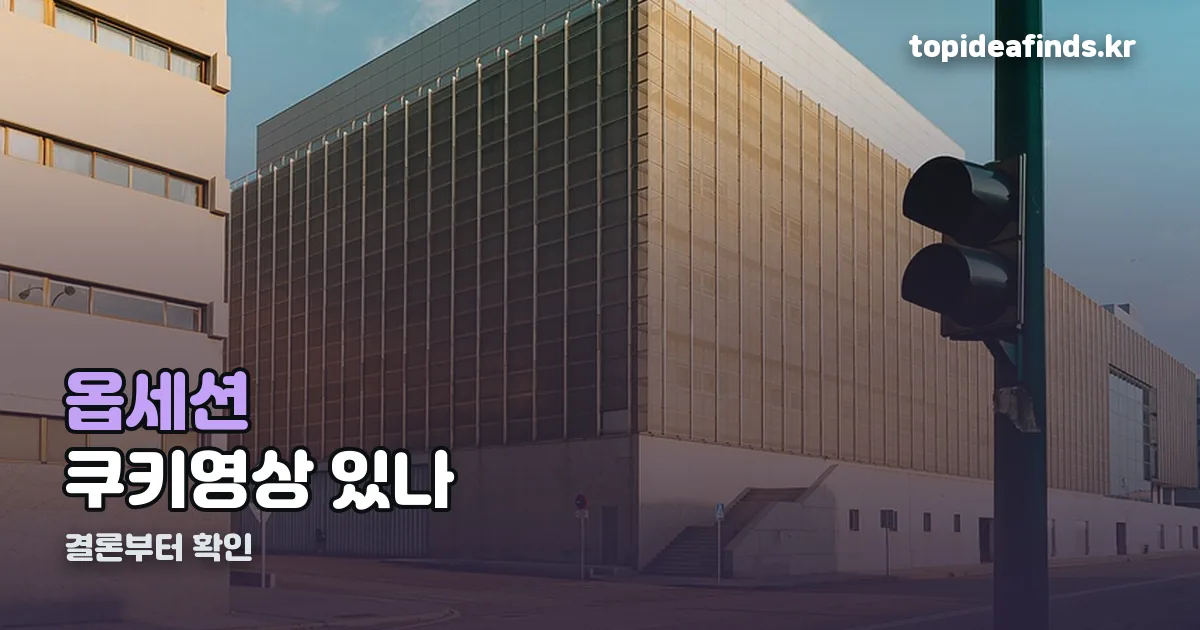옵세션 쿠키영상 정리 썸네일