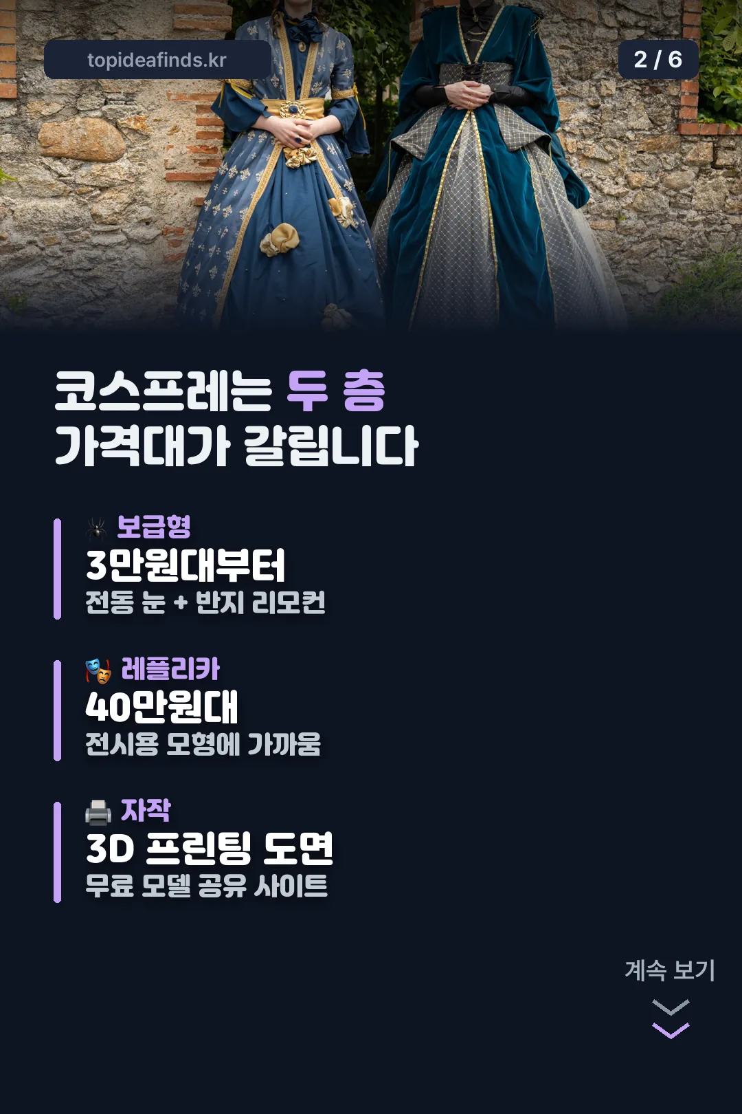 코스프레 가격대 두 층